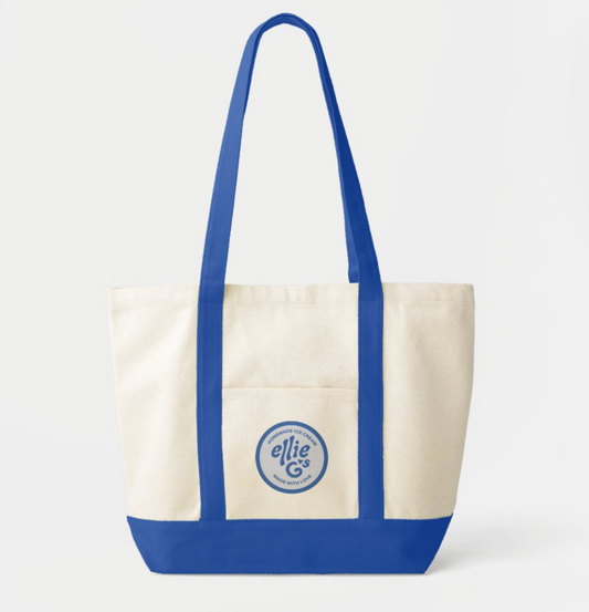 Ellie G's Classic Canvas Tote - Blue